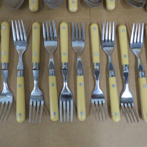 46 Pc Lot Assorted WF Mardi Gras Cream Stainless Flatware-Forks, Spoons & Knives - Picture 5 of 9